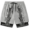 image:imageGORGLITTER Mens Graphic Anime Gym Shorts Y2K 2 in 1 Basketball Athletic Workout Drawstring Drippy ShortsGrey