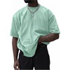image:imageGORGLITTER Mens Oversized T Shirt Letter Graphic Short Sleeve Drop Shoulder Crewneck Tee TopsMint Green