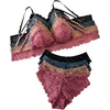 image:imageGORGLITTER Womens 8 Piece Sexy Lace Lingerie Matching Bralette Bra and Panty SetBlack Green Khaki Pink