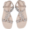 image:imageGORGLITTER Womens Butterfly Strappy Clear Glitter Ankle Sandals Dressy 2025 Cute Summer Wedding Bridal Flats SandalBeige