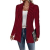 image:imageGORGLITTER Womens Houndstooth Long Sleeve Button Blazer Jackets Trendy Open Front Casual Business Work Office BlazersRed