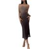 image:imageGORGLITTER Womens Strapless Mesh Dinner Cocktail Tube Maxi Dress Y2K Summer Wedding Guest Sunset Prom Beach SundressesBrown