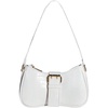 image:imageGORGLITTER Womens Y2K PU Leather Shoulder Bag Metallic Buckle Trendy HandbagsWhite Buckle