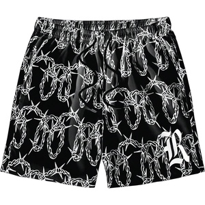 image:imageGORGLITTER Mens Graphic Print Gym Track Shorts Drawstring Waist Pockets Workout Cool ShortsBlack
