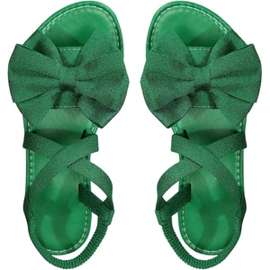 image:imageGORGLITTER Womens Bow Flat Sandals Dressy Formal Cute Strappy Ankle Strap Open Toe Summer Beach Sandals 2026Green Bow
