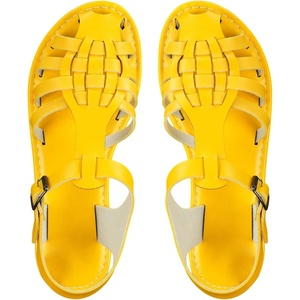 image:imageGORGLITTER Womens Closed Toe Flats Sandals Dressy Huaraches Sandals Ankle Strap Mexicanos Slingback Vacation Work ShoesYellow
