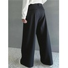 image:imageGORGLITTER Mens Baggy Wide Leg Dress Pants Pleated Work Suit Pants High Waisted Slacks Business Casual TrousersBlack