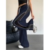 image:imageGORGLITTER Womens Baggy Track Pants Y2K Color Block Drawstring Barrel Parachute Pants High Waisted Streetwear PantBlue