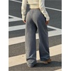 image:imageGORGLITTER Womens Camo Baggy Pants Oversized Wide Leg High Waisted Drawstring Streetwear Camouflage Track Sweat PantsDark Grey