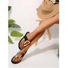 image:imageGORGLITTER Womens Gold Flip Flops Square Toe Summer Sandals 2026 Wedding Dressy Vacation Beach Slides ShoesBlack Metal Decor