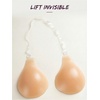 image:imageGORGLITTER Womens Invisible Adhesive Strapless Sticky Bra Push Up No Show Bras with Clear Halter Neck StrapApricot