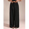 image:imageGORGLITTER Womens Low Rise Dress Pants Going Out Formal Outfits Wide Leg Work Slacks Pants Business Casual TrousersBlack