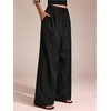 image:imageGORGLITTER Womens Low Rise Dress Pants Going Out Formal Outfits Wide Leg Work Slacks Pants Business Casual TrousersBlack