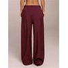 image:imageGORGLITTER Womens Low Rise Dress Pants Going Out Formal Outfits Wide Leg Work Slacks Pants Business Casual TrousersBurgundy