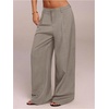 image:imageGORGLITTER Womens Low Rise Dress Pants Going Out Formal Outfits Wide Leg Work Slacks Pants Business Casual TrousersKhaki