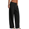 image:imageGORGLITTER Womens Low Rise Dress Pants Going Out Formal Outfits Wide Leg Work Slacks Pants Business Casual TrousersSolid Black