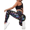 image:imageGORGLITTER Womens Neon 80s Leggings Rave High Waisted Y2K Festival Skinny PantsBlack Multi