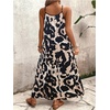 image:imageGORGLITTER Womens Plus Size Summer Dress Boho Beach Sundress Bump Friendly Tropical Sleeveless Maxi Long Cruise DressBlack Leopard