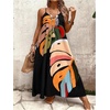 image:imageGORGLITTER Womens Plus Size Summer Dress Boho Beach Sundress Bump Friendly Tropical Sleeveless Maxi Long Cruise DressBlack Print