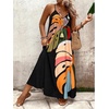image:imageGORGLITTER Womens Plus Size Summer Dress Boho Beach Sundress Bump Friendly Tropical Sleeveless Maxi Long Cruise DressBlack Print