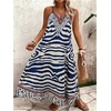 image:imageGORGLITTER Womens Plus Size Summer Dress Boho Beach Sundress Bump Friendly Tropical Sleeveless Maxi Long Cruise DressBlue Leopard