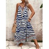 image:imageGORGLITTER Womens Plus Size Summer Dress Boho Beach Sundress Bump Friendly Tropical Sleeveless Maxi Long Cruise DressBlue Leopard