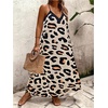 image:imageGORGLITTER Womens Plus Size Summer Dress Boho Beach Sundress Bump Friendly Tropical Sleeveless Maxi Long Cruise DressLeopard Brown