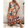 image:imageGORGLITTER Womens Plus Size Summer Dress Boho Beach Sundress Bump Friendly Tropical Sleeveless Maxi Long Cruise DressMulticolor