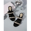 image:imageGORGLITTER Womens Sparkly Strappy Summer Sandals 2026 Dressy Rhinestone Wedding Shoes Cute Trendy Vacation Gold SandalsBlack