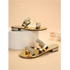 image:imageGORGLITTER Womens Sparkly Strappy Summer Sandals 2026 Dressy Rhinestone Wedding Shoes Cute Trendy Vacation Gold SandalsGold