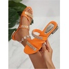 image:imageGORGLITTER Womens Sparkly Strappy Summer Sandals 2026 Dressy Rhinestone Wedding Shoes Cute Trendy Vacation Gold SandalsOrange