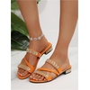 image:imageGORGLITTER Womens Sparkly Strappy Summer Sandals 2026 Dressy Rhinestone Wedding Shoes Cute Trendy Vacation Gold SandalsOrange