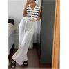 image:imageGORGLITTER Womens Striped Button Up Cropped Sweater Vest Sleeveless V Neck Boho Knitted Tank TopsBlue and White