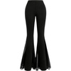 image:imageGORGLITTER Womens Lace Goth Bell Bottom Pants Mesh Flare High Waisted Flared LeggingsBlack