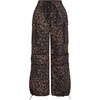 image:imageGORGLITTER Womens Leopard Parachute Pants Cheetah Print Baggy Cargo Track Pants Y2K Elastic High Waisted TrousersBrown