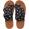 image:imageGORGLITTER Womens Rainbow Dressy Flat Sandals Trendy 2026 Vacation Beach Open Toe Thong Sandals Summer SlidesBlack and White
