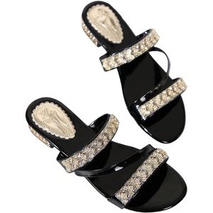 image:imageGORGLITTER Womens Sparkly Strappy Summer Sandals 2026 Dressy Rhinestone Wedding Shoes Cute Trendy Vacation Gold SandalsBlack