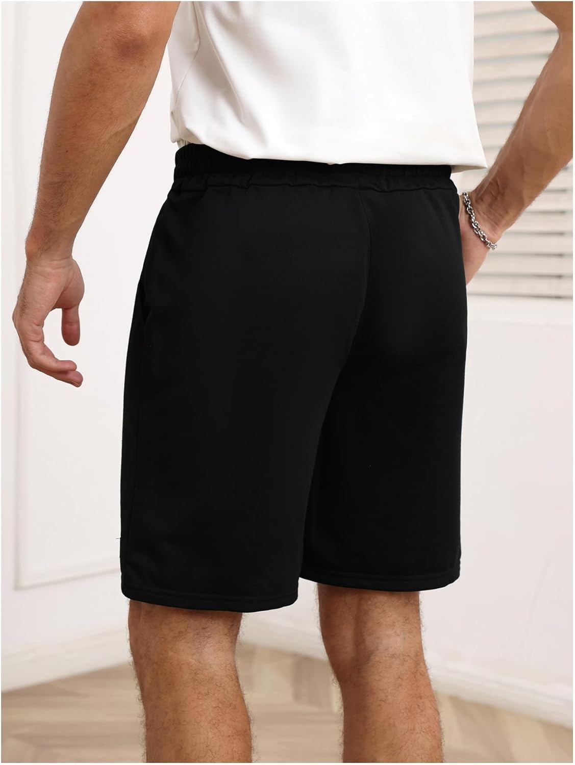 image:imageGORGLITTER Mens Graphic Shorts Y2K Designer Baggy Cool Rave Drawstring Waist Vintage Track Gym Running Workout ShortsBlack