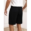 image:imageGORGLITTER Mens Graphic Shorts Y2K Designer Baggy Cool Rave Drawstring Waist Vintage Track Gym Running Workout ShortsBlack
