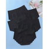 image:imageGORGLITTER Womens 5 Pack Seamless Transparent Underwear No Show Thongs See Through Invisible PantiesBlack