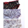 image:imageGORGLITTER Womens 5pack Cute Panties Floral Print Low Rise Frilly Panties Coquette Underwear SetBlack White Purple