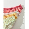 image:imageGORGLITTER Womens 5pack Cute Panties Floral Print Low Rise Frilly Panties Coquette Underwear SetOrange Green Red Pink