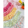 image:imageGORGLITTER Womens 5pack Cute Panties Floral Print Low Rise Frilly Panties Coquette Underwear SetYellow Red Pink Green Beige