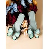 image:imageGORGLITTER Womens Bow Cheetah Summer Flat Sandals Leopard Dressy Open Toe Trendy Slide Sandals 2026Green