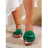 image:imageGORGLITTER Womens Bow Cheetah Summer Flat Sandals Leopard Dressy Open Toe Trendy Slide Sandals 2026Green Bow