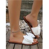 image:imageGORGLITTER Womens Bow Cheetah Summer Flat Sandals Leopard Dressy Open Toe Trendy Slide Sandals 2026White