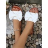 image:imageGORGLITTER Womens Bow Cheetah Summer Flat Sandals Leopard Dressy Open Toe Trendy Slide Sandals 2026White
