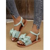 image:imageGORGLITTER Womens Bow Summer Dress Sandals 2026 Slingback Flats Dressy Vacation Slip On Slides ShoesMint Green