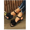 image:imageGORGLITTER Womens Bow Summer Dress Sandals 2026 Slingback Flats Dressy Vacation Slip On Slides ShoesSolid Black