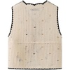 image:imageGORGLITTER Womens Crochet Boho Embroidered Vest Tops Floral Sleeveless Button Up Knit Tank Top Western Cowgirl OutfitsBeige Floral